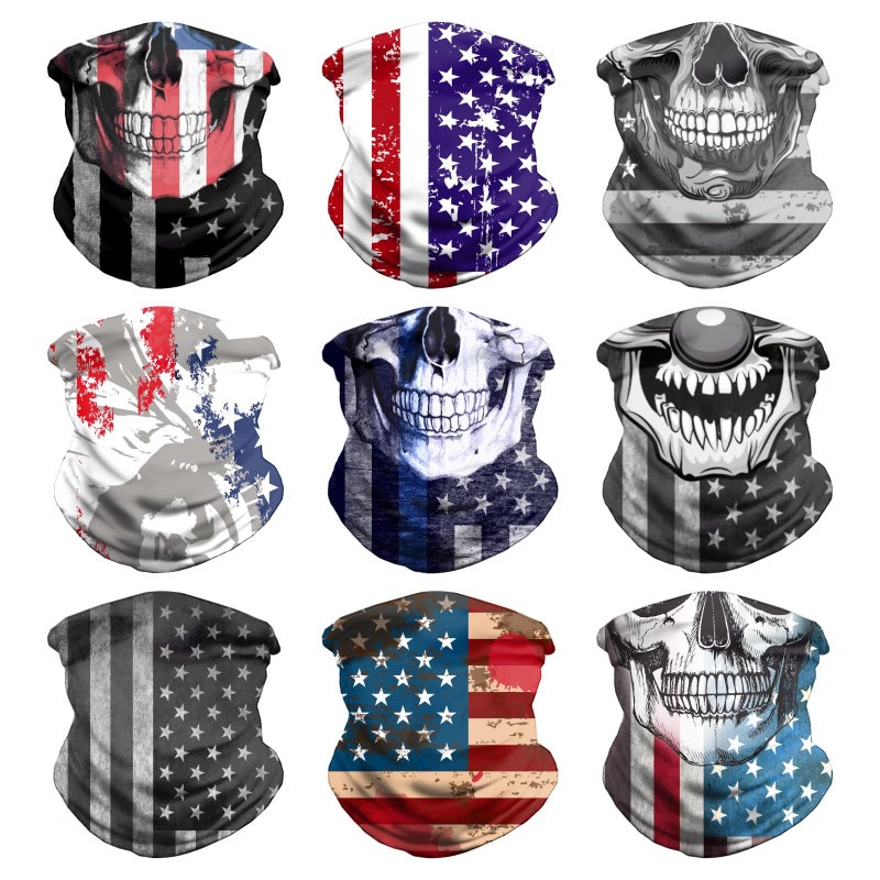VCZUIUC Headwear Bandana Head Wrap Face Scarf Mask Neck Warmer Balaclava for Sports (One Size, CO-8) - Image 1